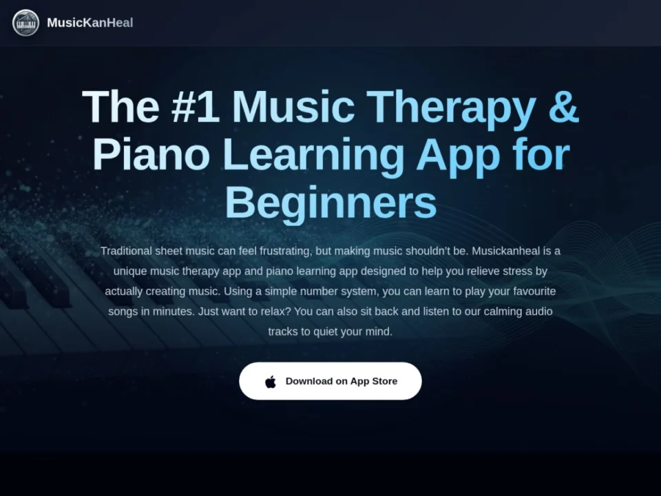 Home 3 MusicKanHeal music therapy platform on WordPress
